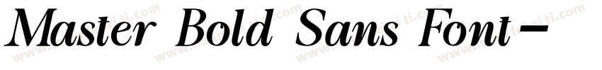 Master Bold Sans Font字体转换